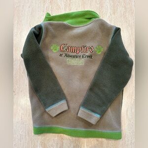 Oilily Kids Fleece Pullover - Green and Gray